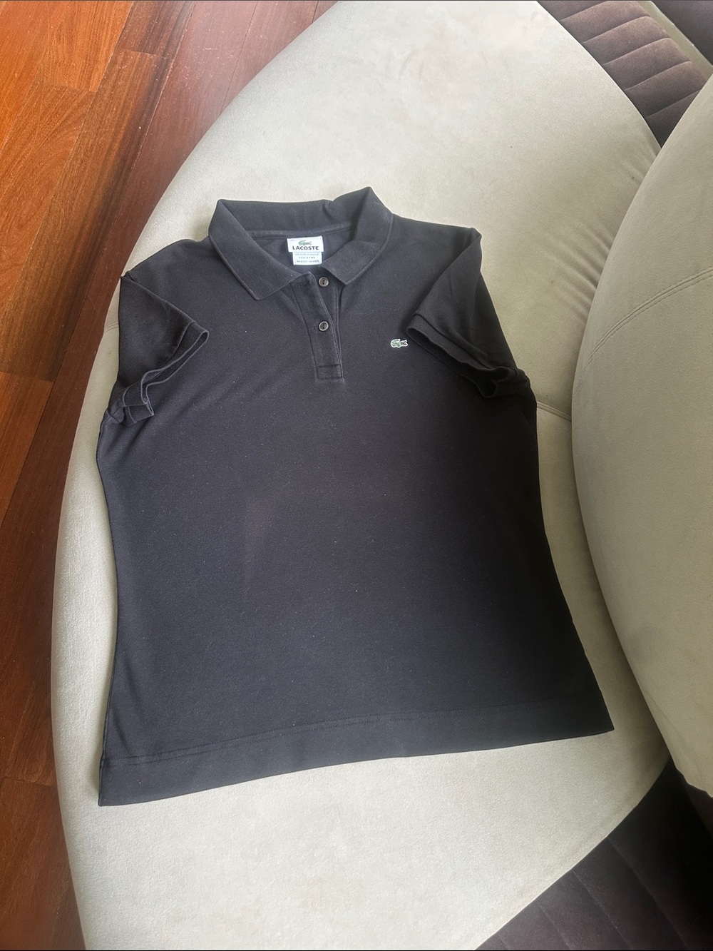 Lacoste Kids Black Polo with Crocodile Logo
